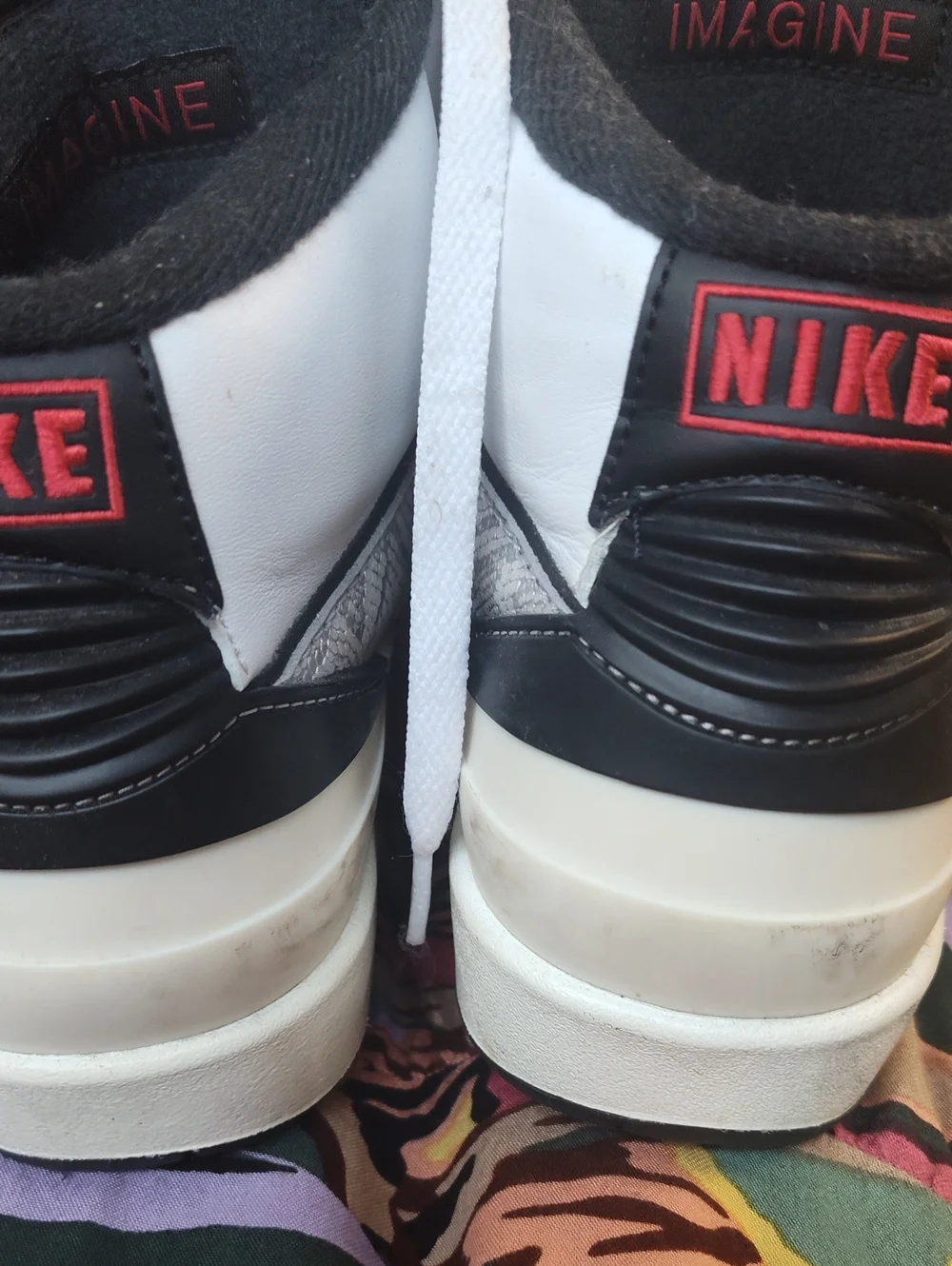 Jordan Men’s White and Black High-Top Basketball Sneakers